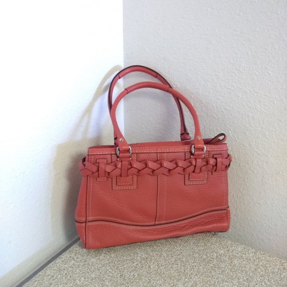 Coach Hampton Braided Pebbled Leather Bag - Picture 7 of 8